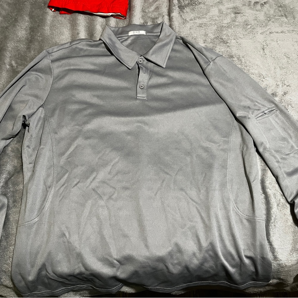 Deyeek Gray Polo quick dry Shirt XL